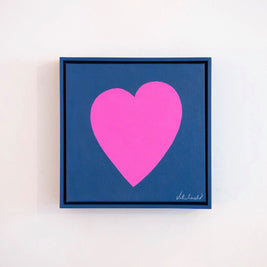 Navy Blue, Fuchsia Heart