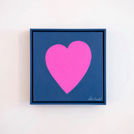 Navy Blue, Fuchsia Heart