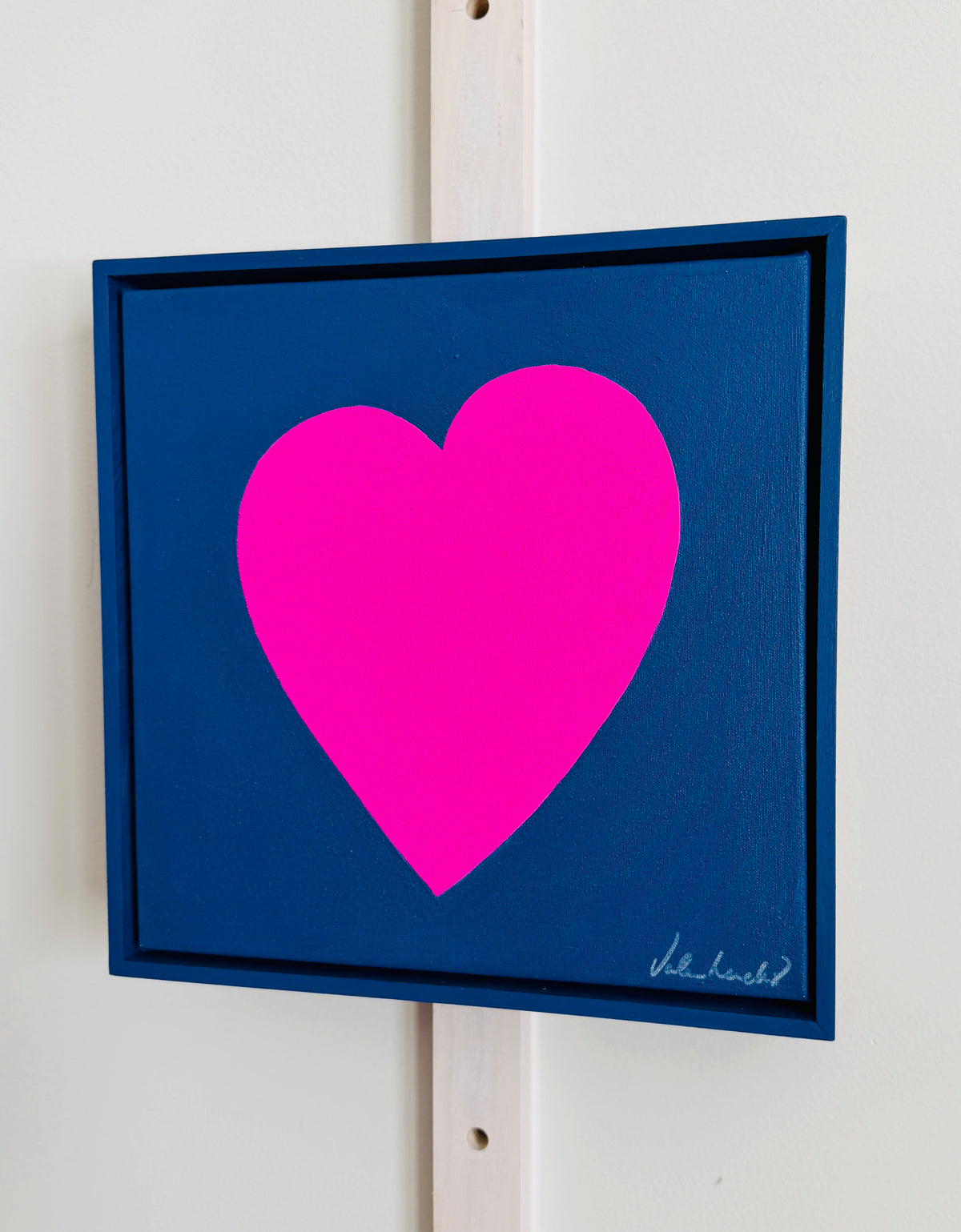 Navy Blue, Fuchsia Heart