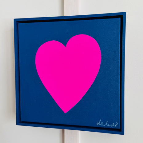 Navy Blue, Fuchsia Heart