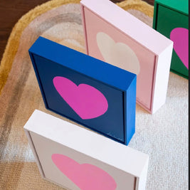 Navy Blue, Fuchsia Heart