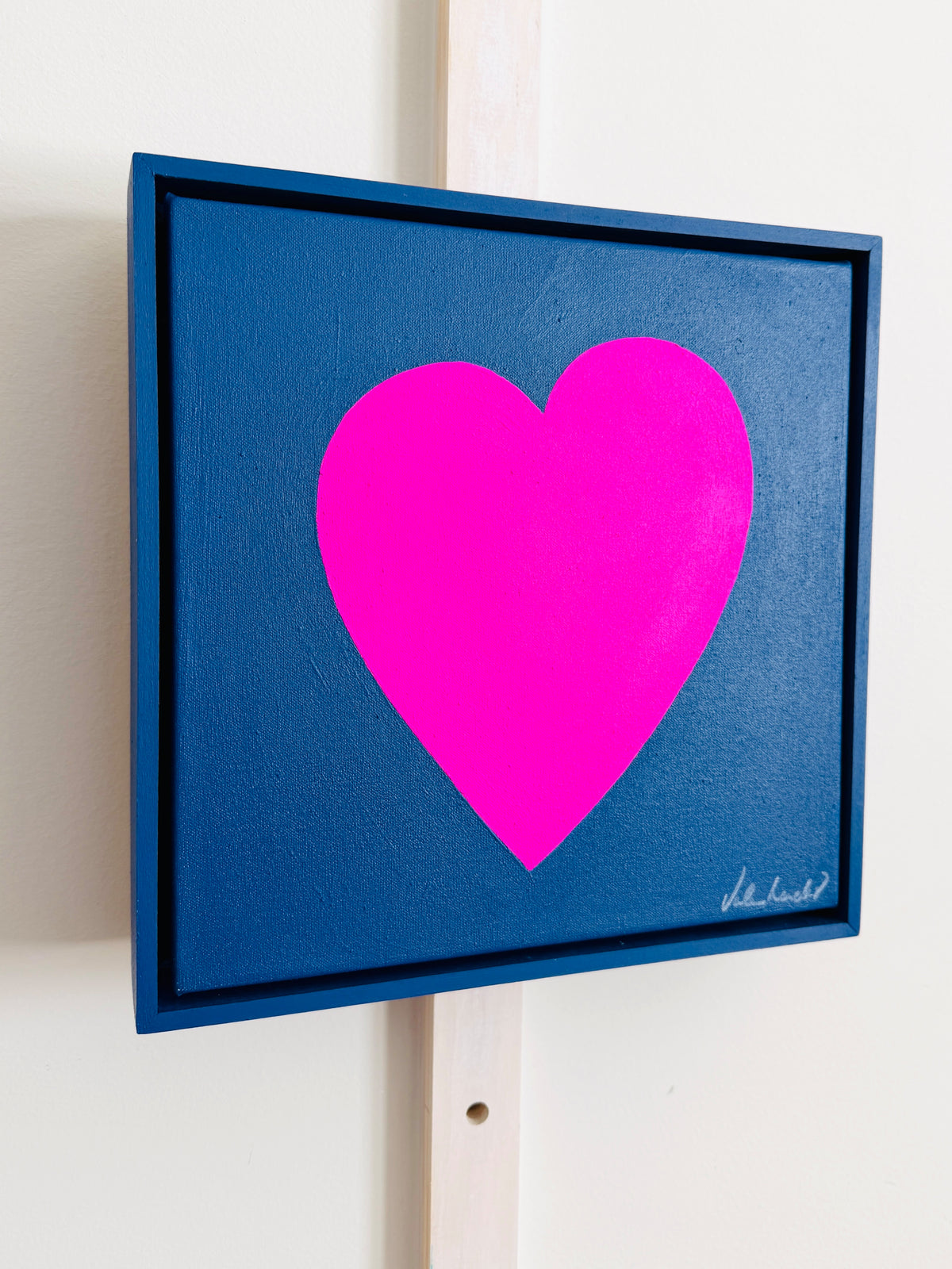 Navy Blue, Fuchsia Heart