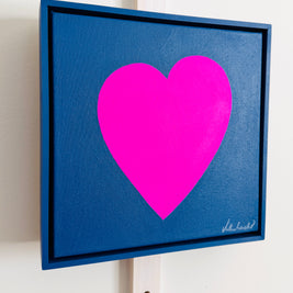 Navy Blue, Fuchsia Heart