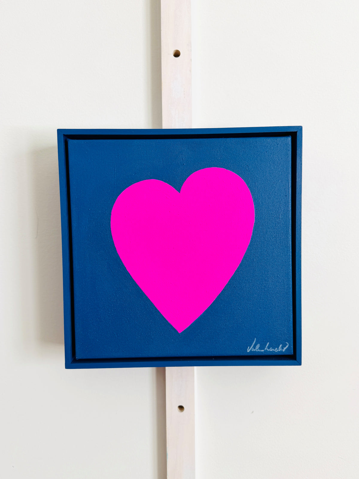 Navy Blue, Fuchsia Heart