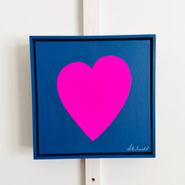 Navy Blue, Fuchsia Heart
