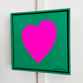 Dark Green, Fuchsia Heart