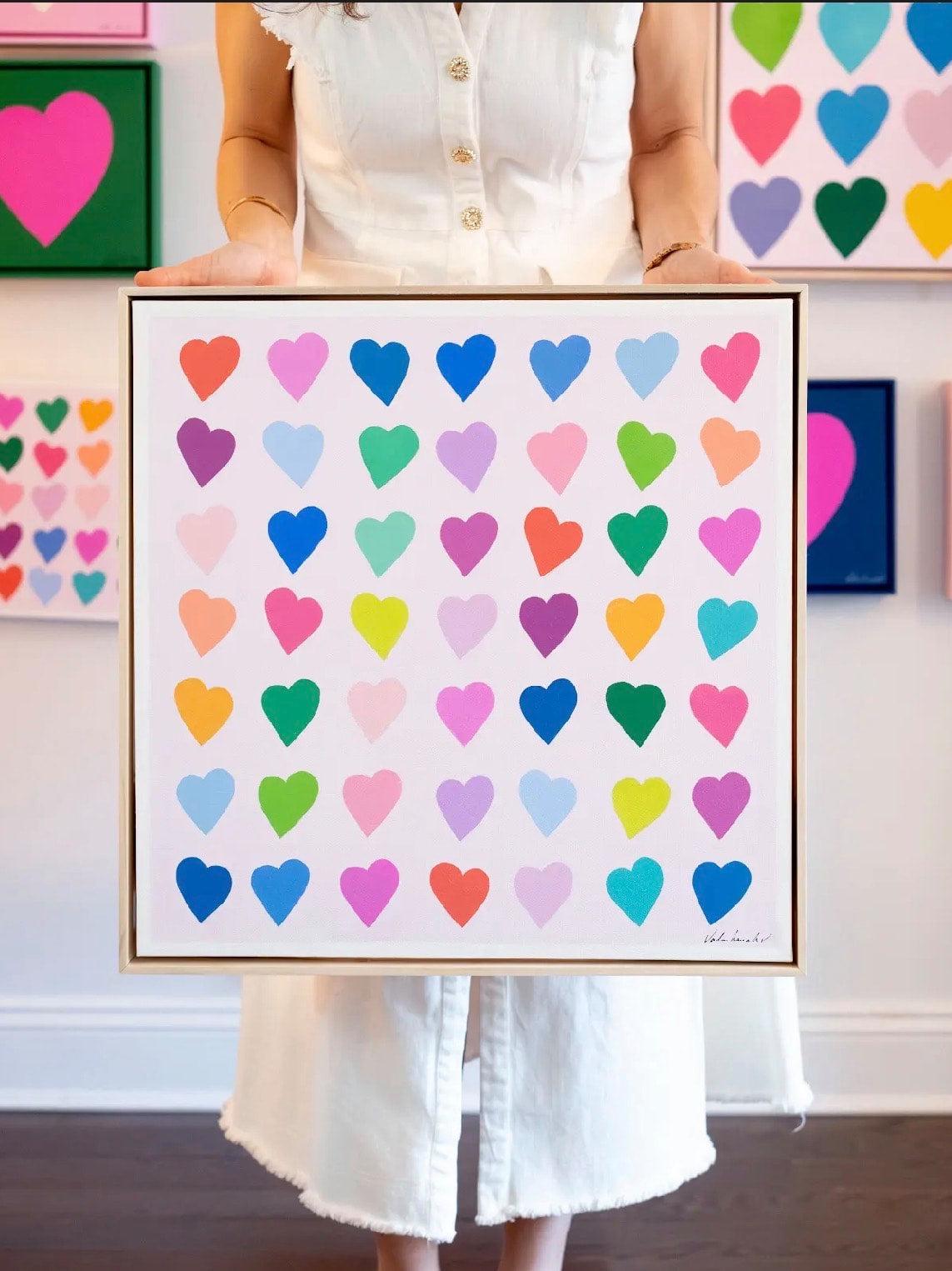 Dark Green, Fuchsia Heart