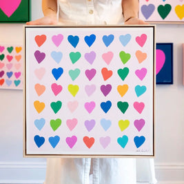 Dark Green, Fuchsia Heart