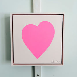Cashmere, Flourescent Pink Heart