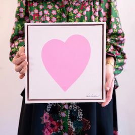 Cashmere, Flourescent Pink Heart