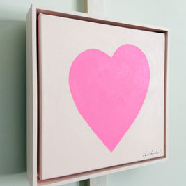 Cashmere, Flourescent Pink Heart