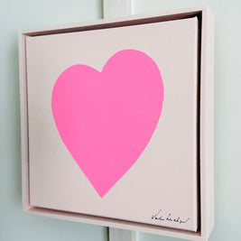 Cashmere, Flourescent Pink Heart
