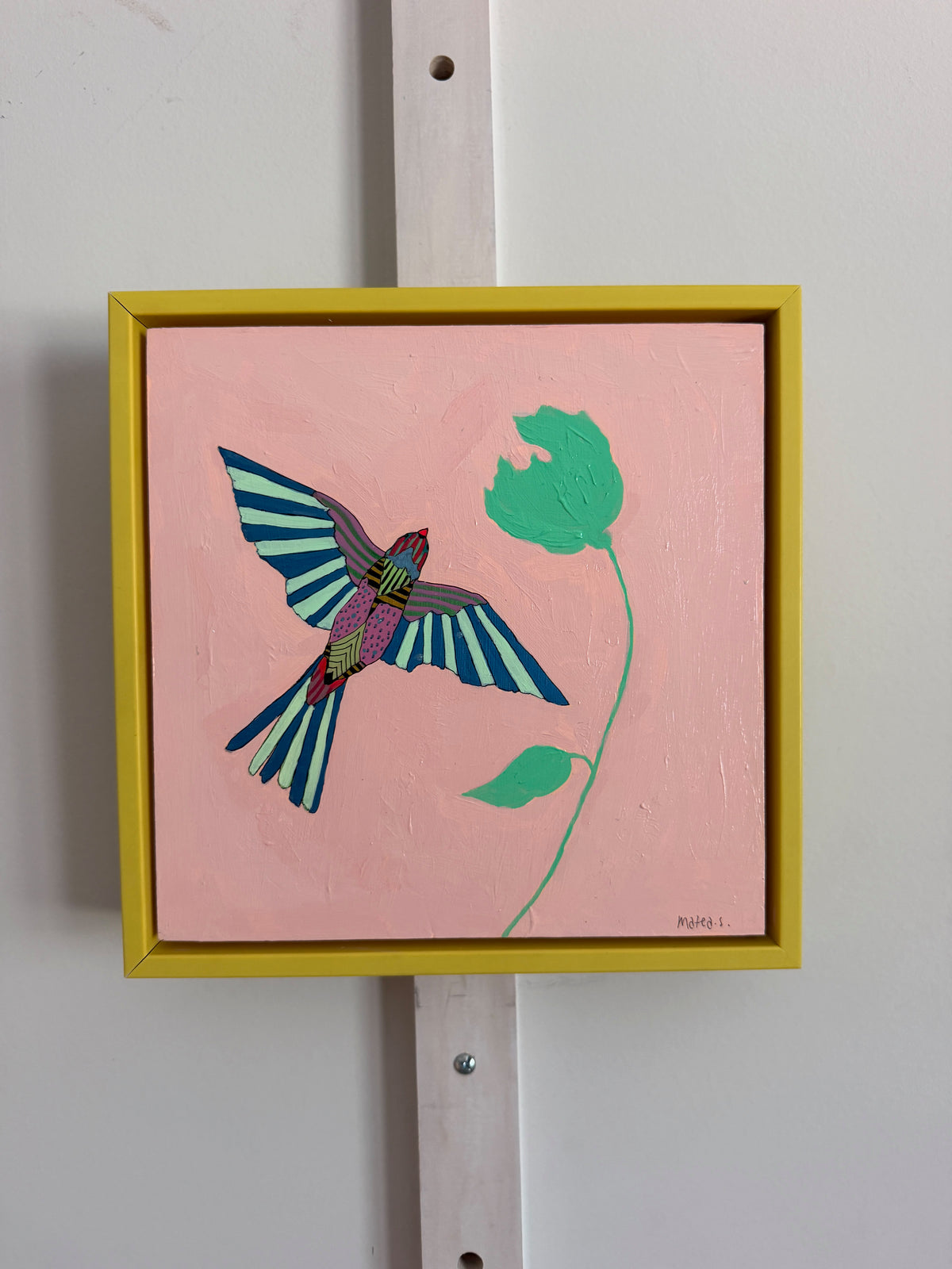 Pink with Yellow Sparrow