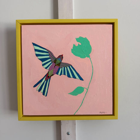 Pink with Yellow Sparrow