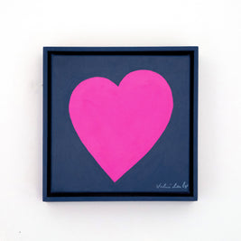 Navy, Fuchsia Heart