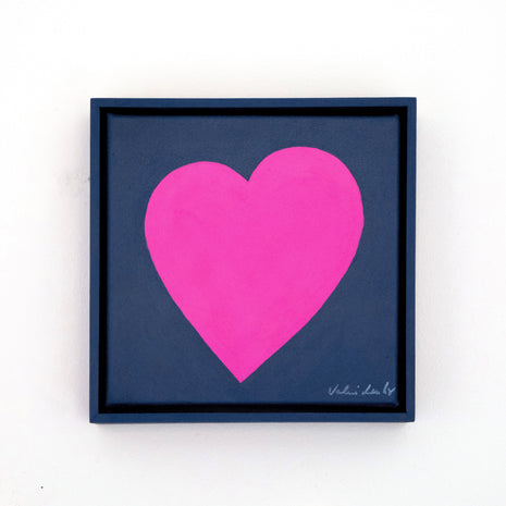 Navy, Fuchsia Heart