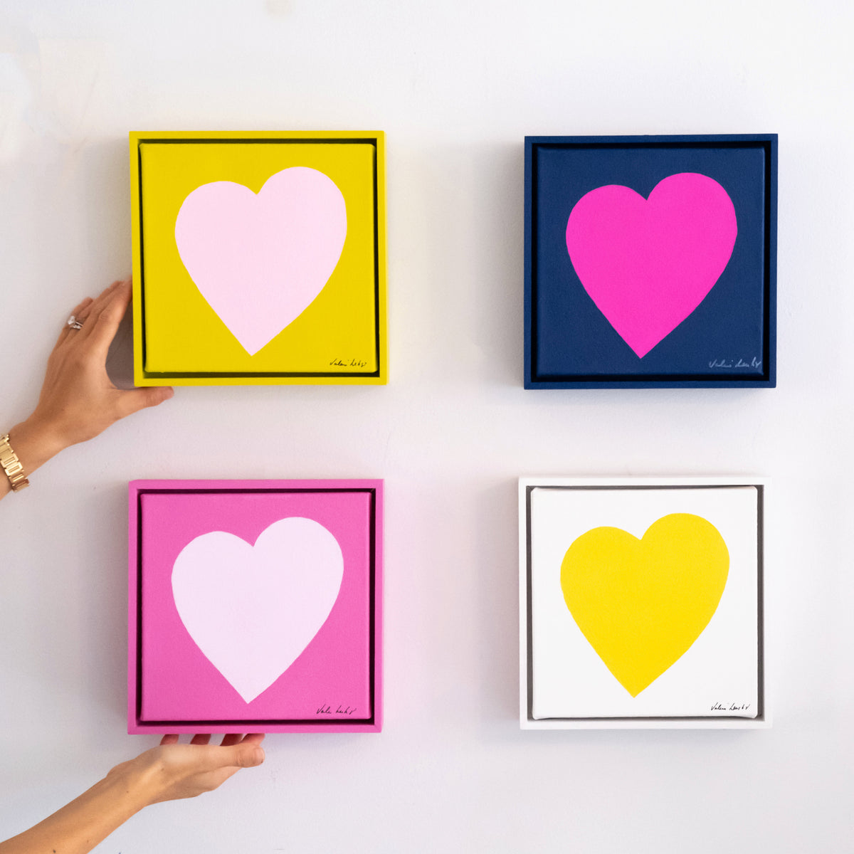 Navy, Fuchsia Heart