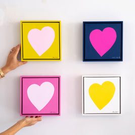 Navy, Fuchsia Heart