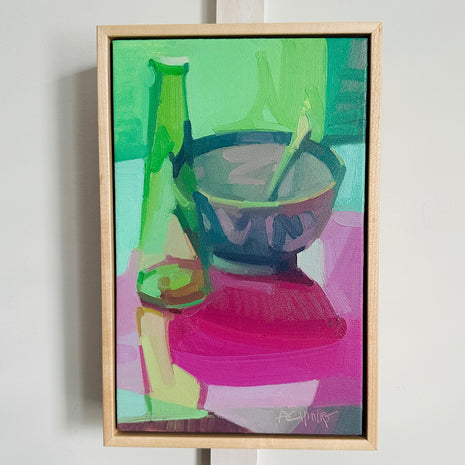 Bowl Through Green Glass