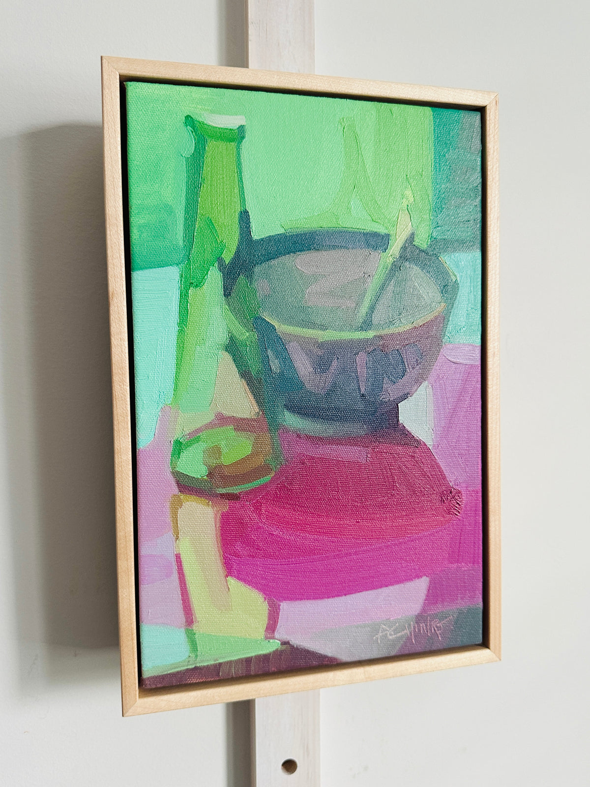 Bowl Through Green Glass