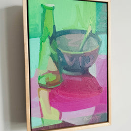 Bowl Through Green Glass